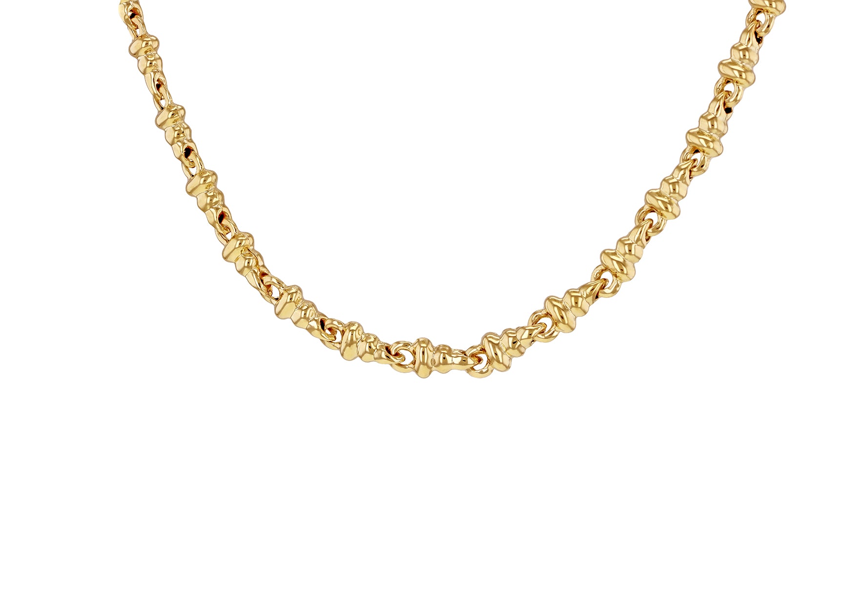 9ct Yellow Gold Dumb-Bell Necklace