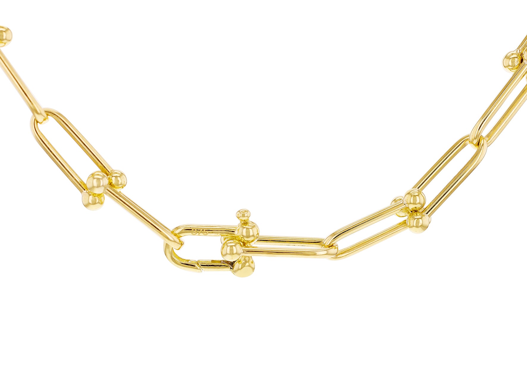 9ct Yellow Gold Nautical Links Chain Necklace
