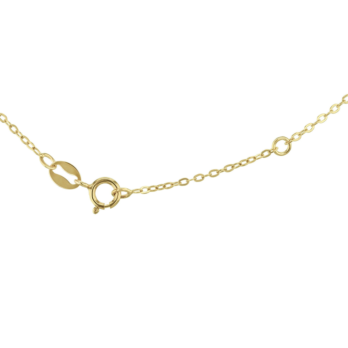 9ct Yellow Gold Solitaire Zirconia Arc Bar Necklace