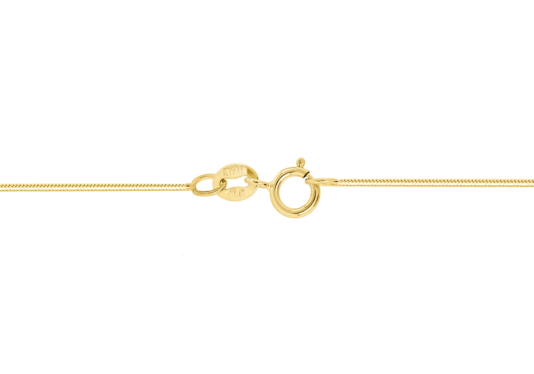 9ct Yellow Gold Ball Octagonal Snake Chain Necklace