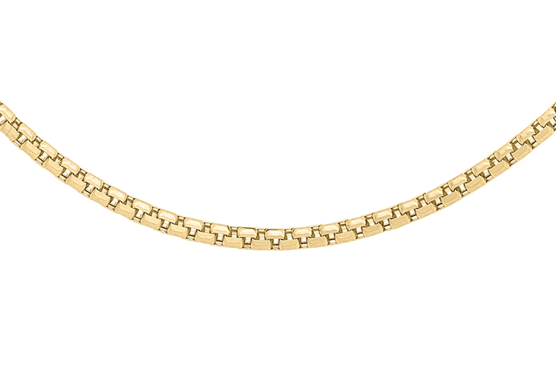 9ct Yellow Gold 36 Diamond Cut Belcher Box Chain