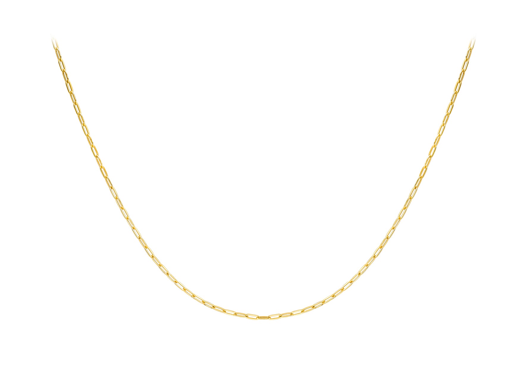 18ct Yellow Gold Paper Chain Necklace