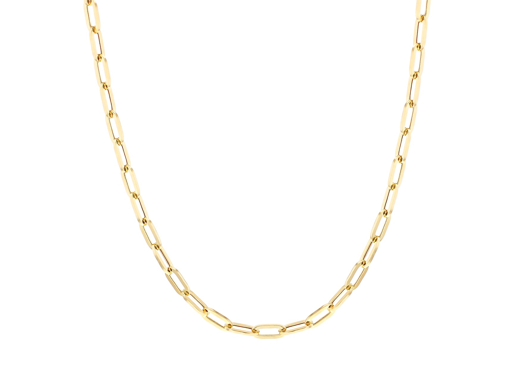 9ct Yellow Gold Paper Chain Necklace