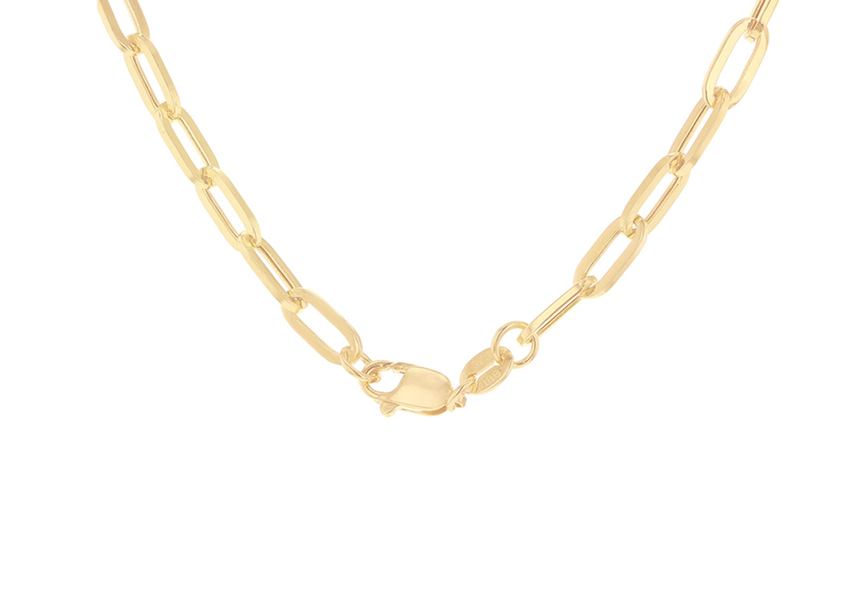 9ct Yellow Gold Paper Chain Necklace