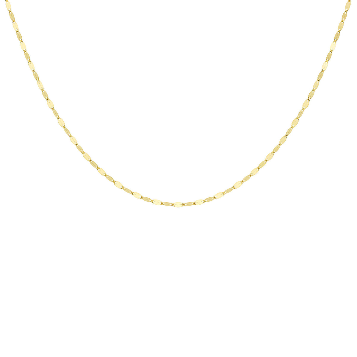 9ct Yellow Gold Mirror-Link Forzatina Chain