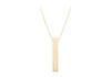 9ct Yellow Gold Vertical Cuboid Adjustable Necklace
