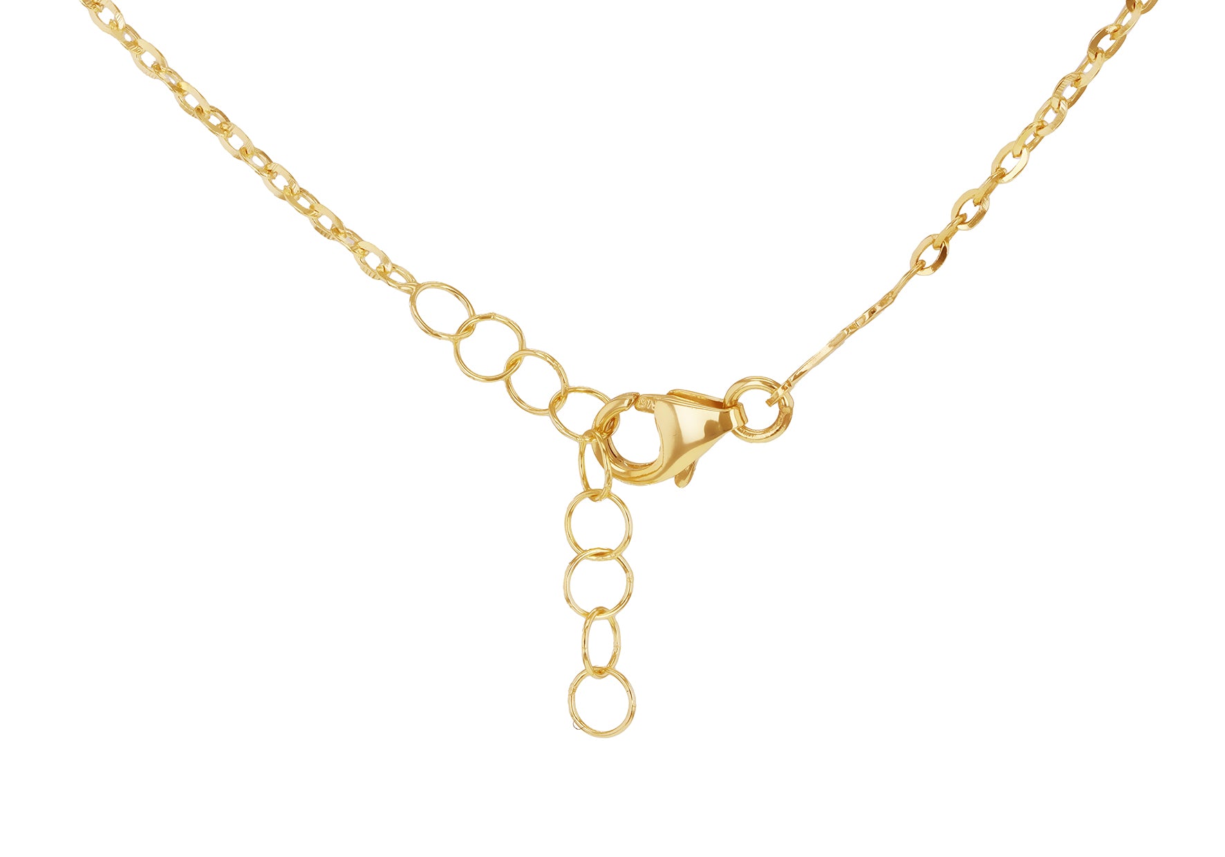 9ct Yellow Gold Black Onyx Interlocked Heart Necklace