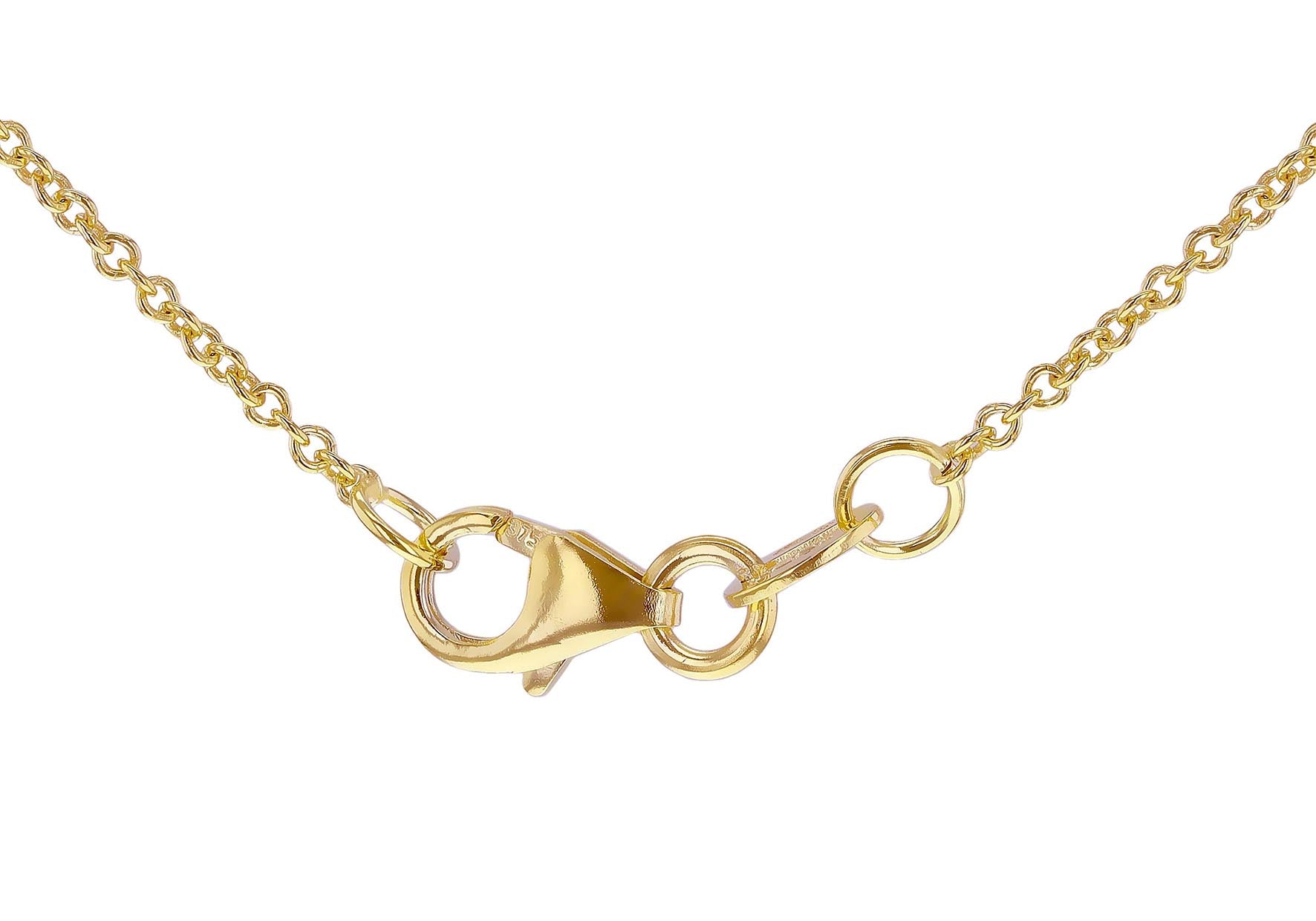 9ct Yellow Gold White Zirconia Ring Necklace