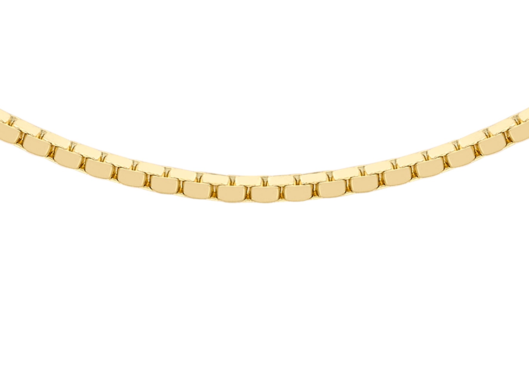 9ct Yellow Gold 40 Slim Mirror Box Chain