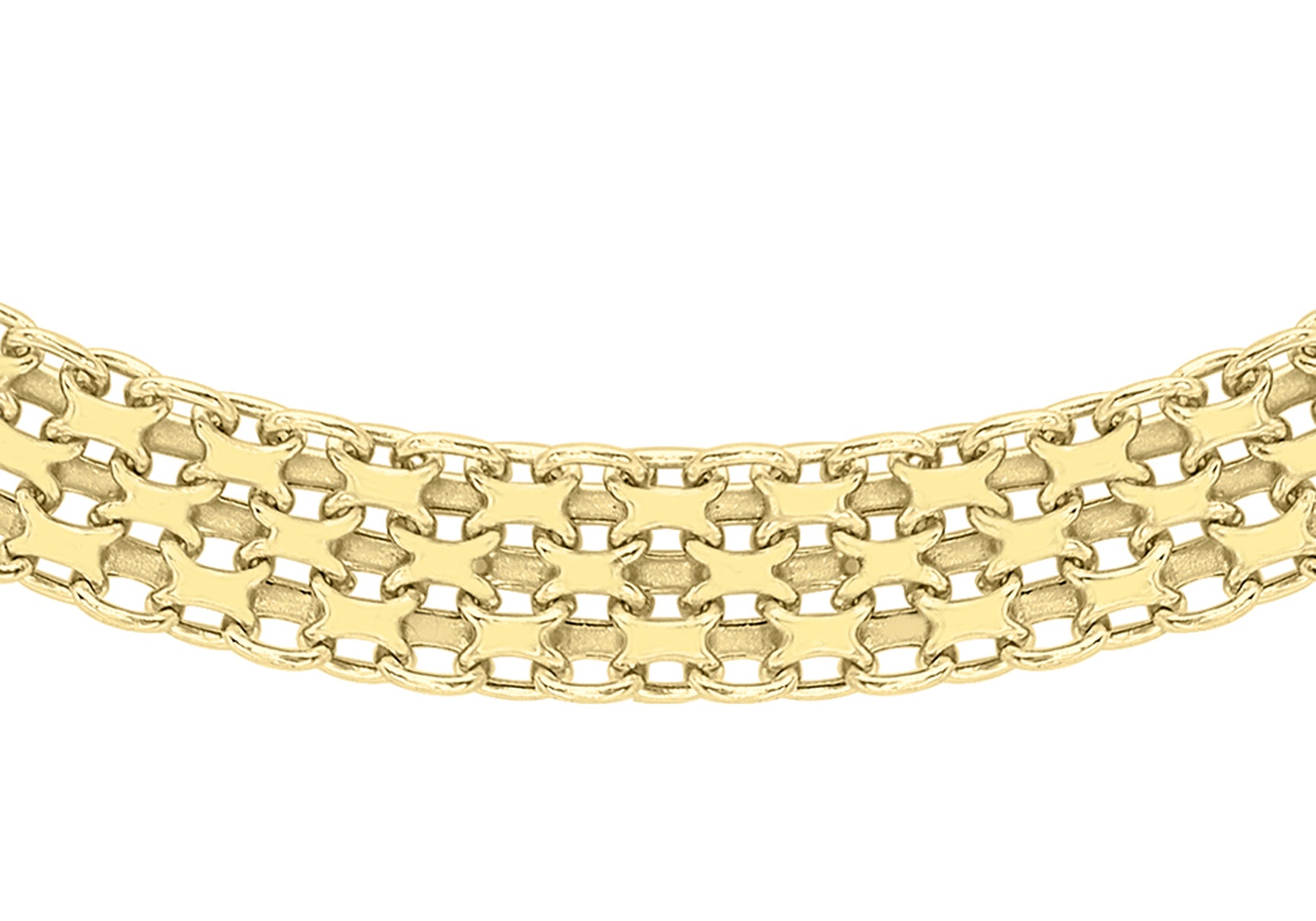 9ct Yellow Gold Graduated Bismark Chain Necklace