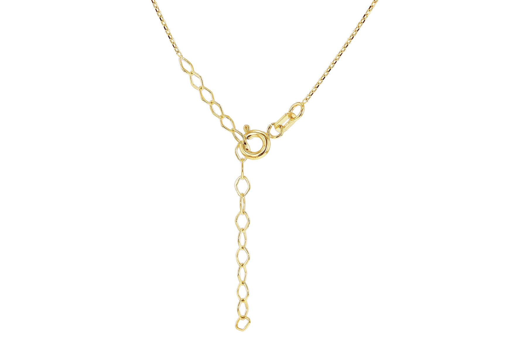 9ct Yellow Gold White Zirconia Celtic Necklace