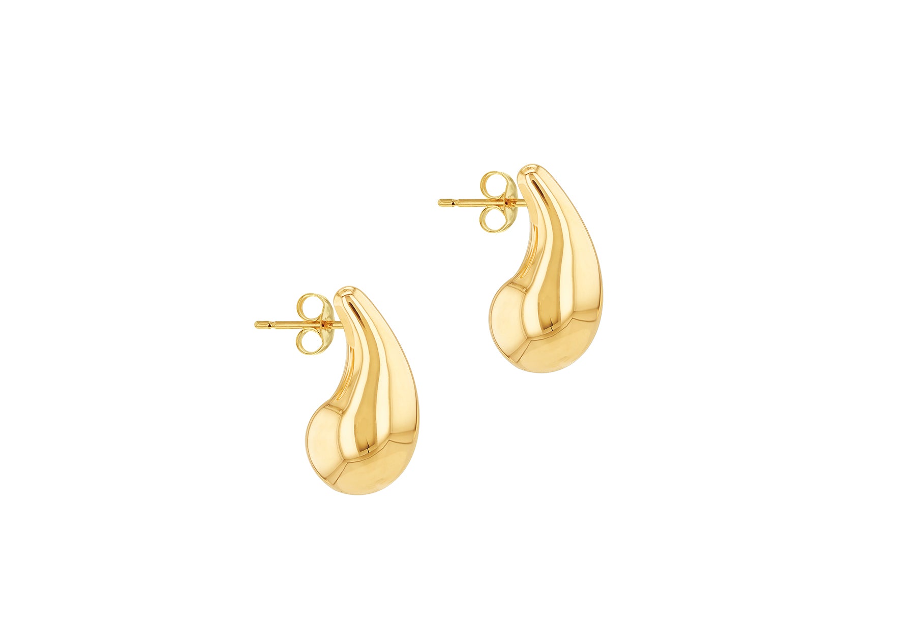 9ct Yellow Gold Bijou Teardrop Stud Earrings