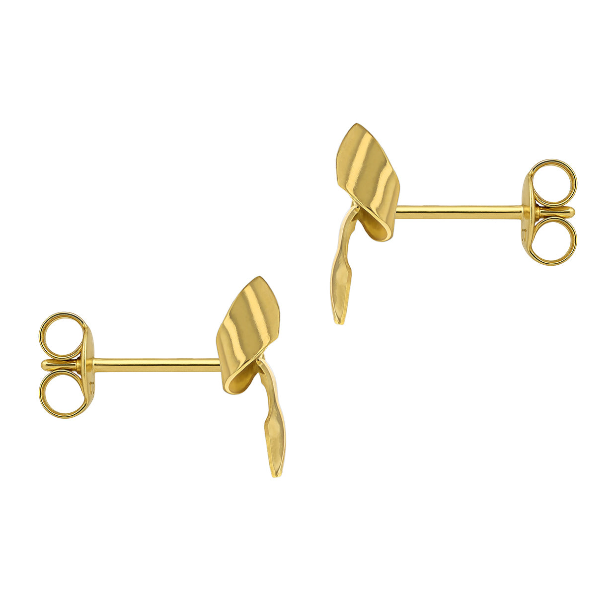 9ct Yellow Gold Bow Stud Earrings