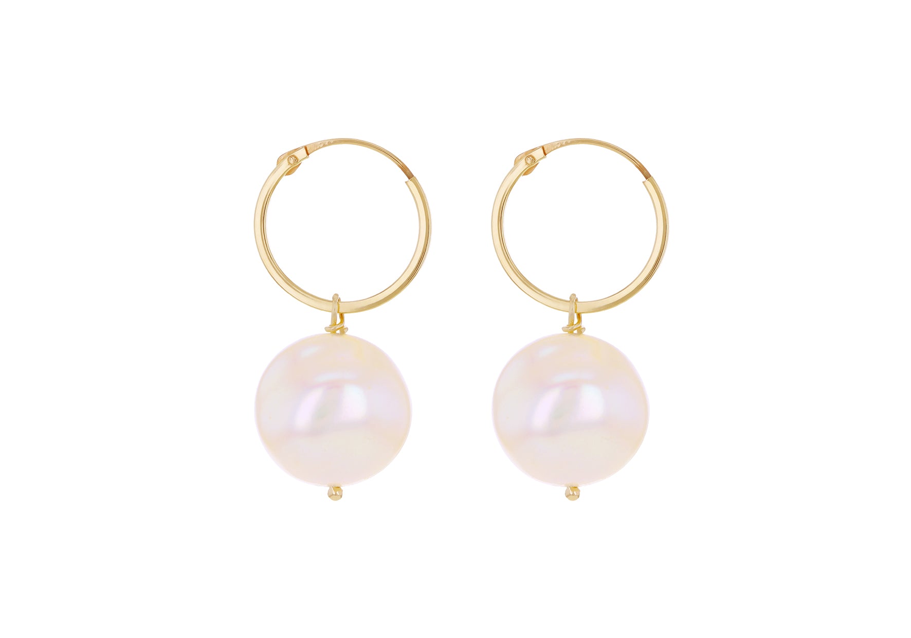9ct Yellow Gold Baroque Pearl Drop Earrings