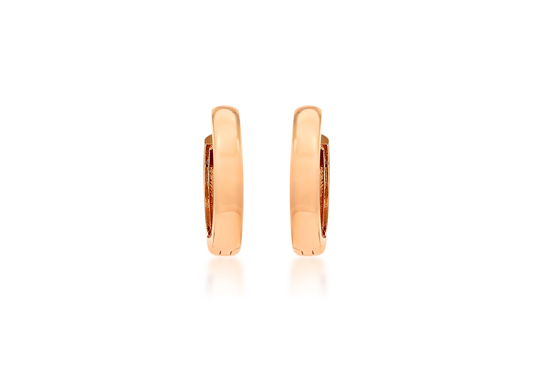 9ct Rose Gold Band Huggy Hoop Earrings