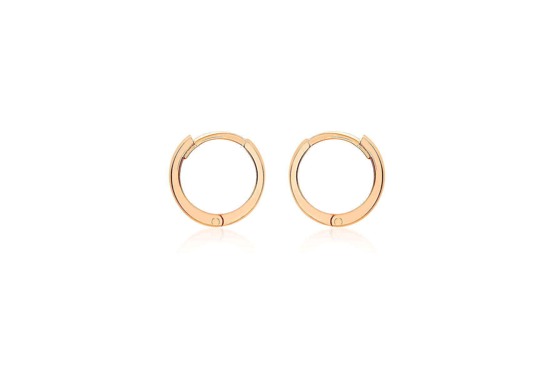 9ct Rose Gold Band Huggy Hoop Earrings