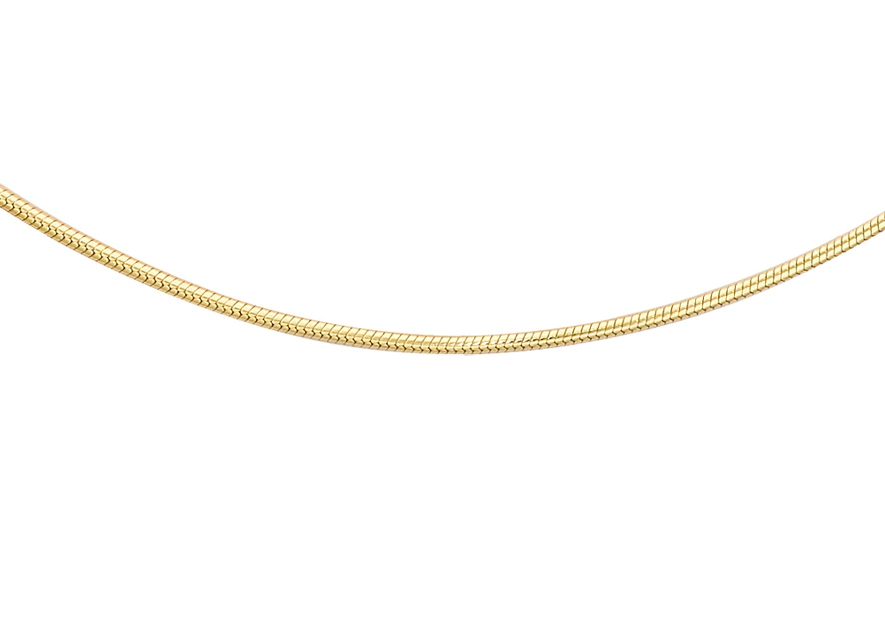 18ct Yellow Gold Mini Round Slim Snake Chain