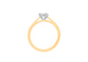 18ct Yellow Gold 1.00ct Diamond Band Solitaire Ring