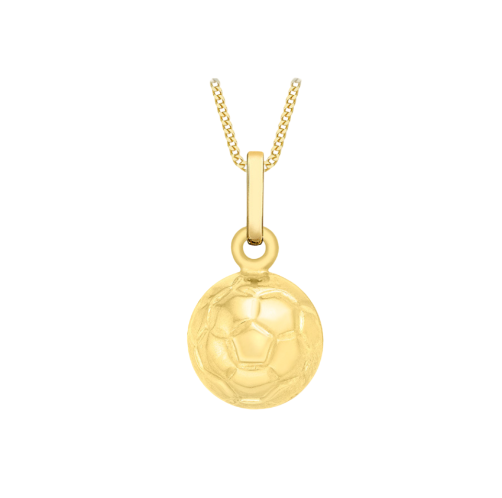 9ct Yellow Gold Football Pendant