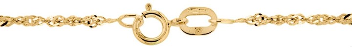 9ct Yellow Gold Diamond Cut Ball & Twist Curb Chain