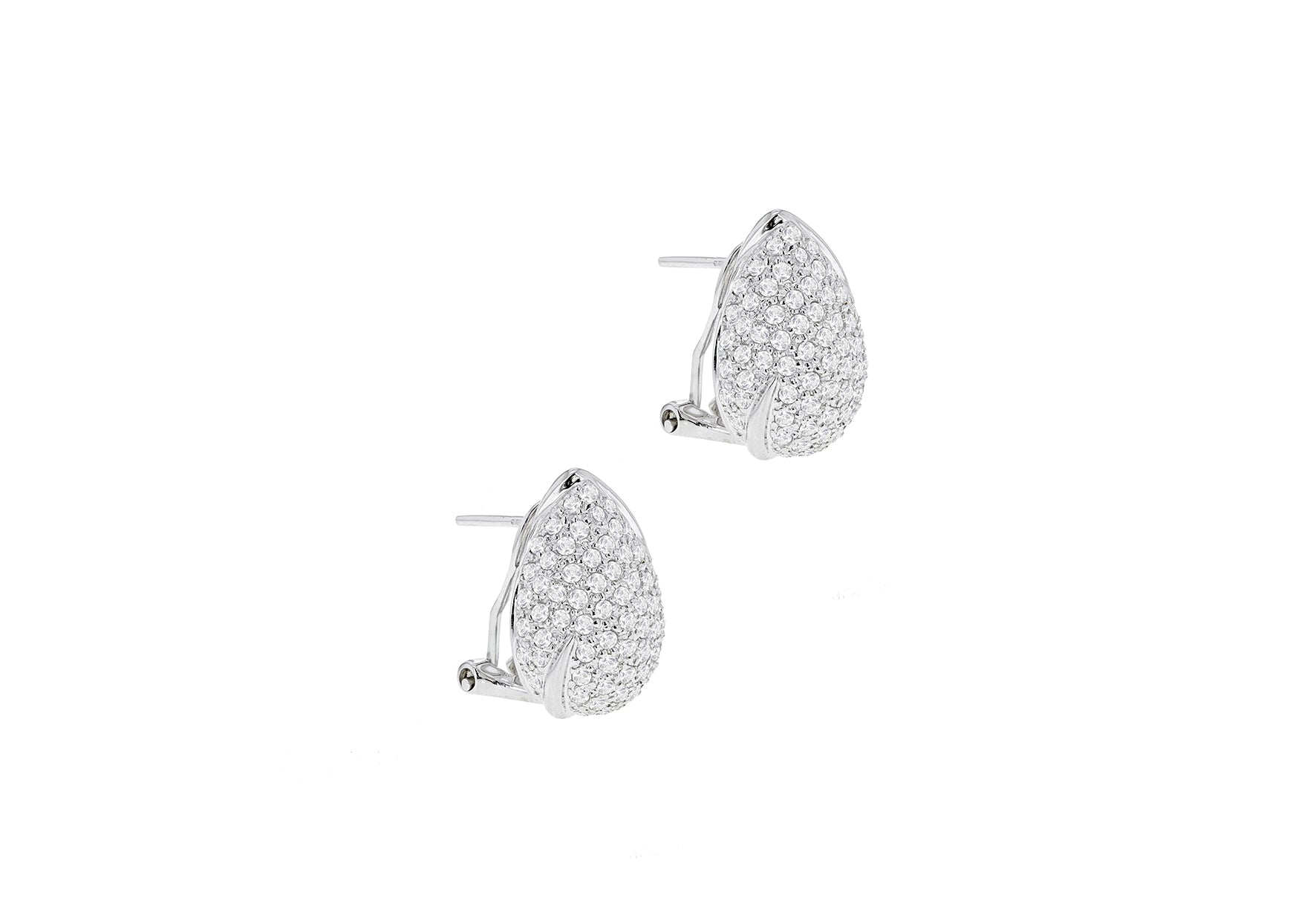 18ct White Gold 1.17ct Diamond Teardrop Earrings