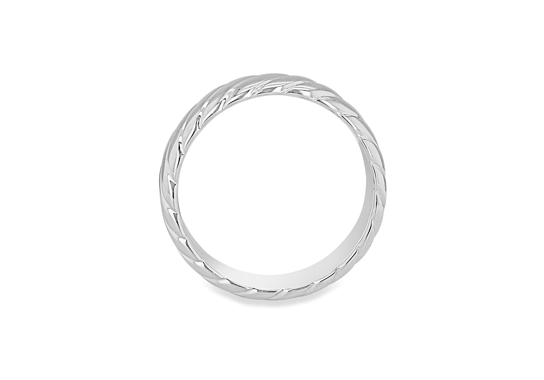 Hoxton London Men's Sterling Silver Twist Ring