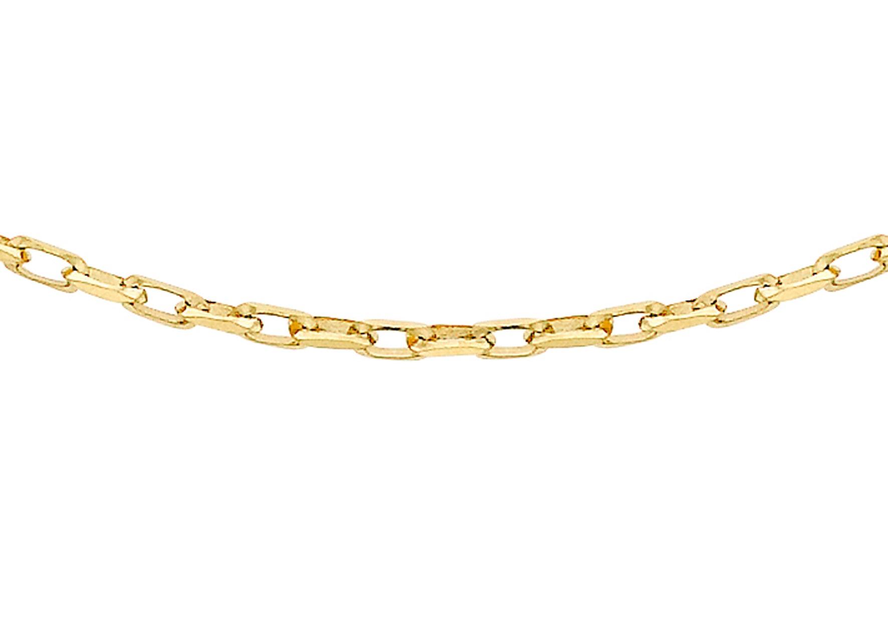 9ct Yellow Gold 40 Diamond Cut Belcher Chain 41m/16"9