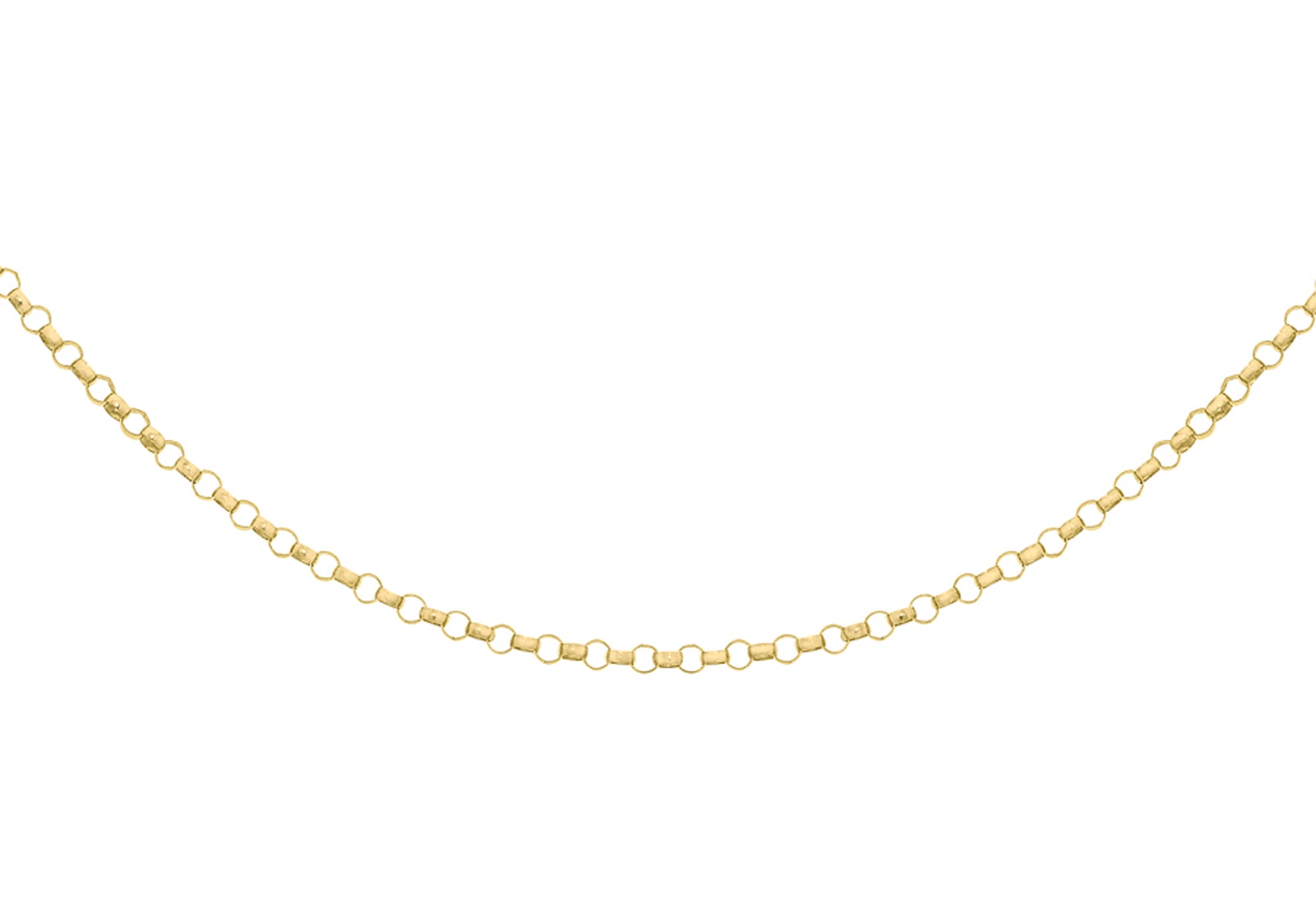 9ct Yellow Gold 1.1mm Round Belcher Chain 41m/16"9