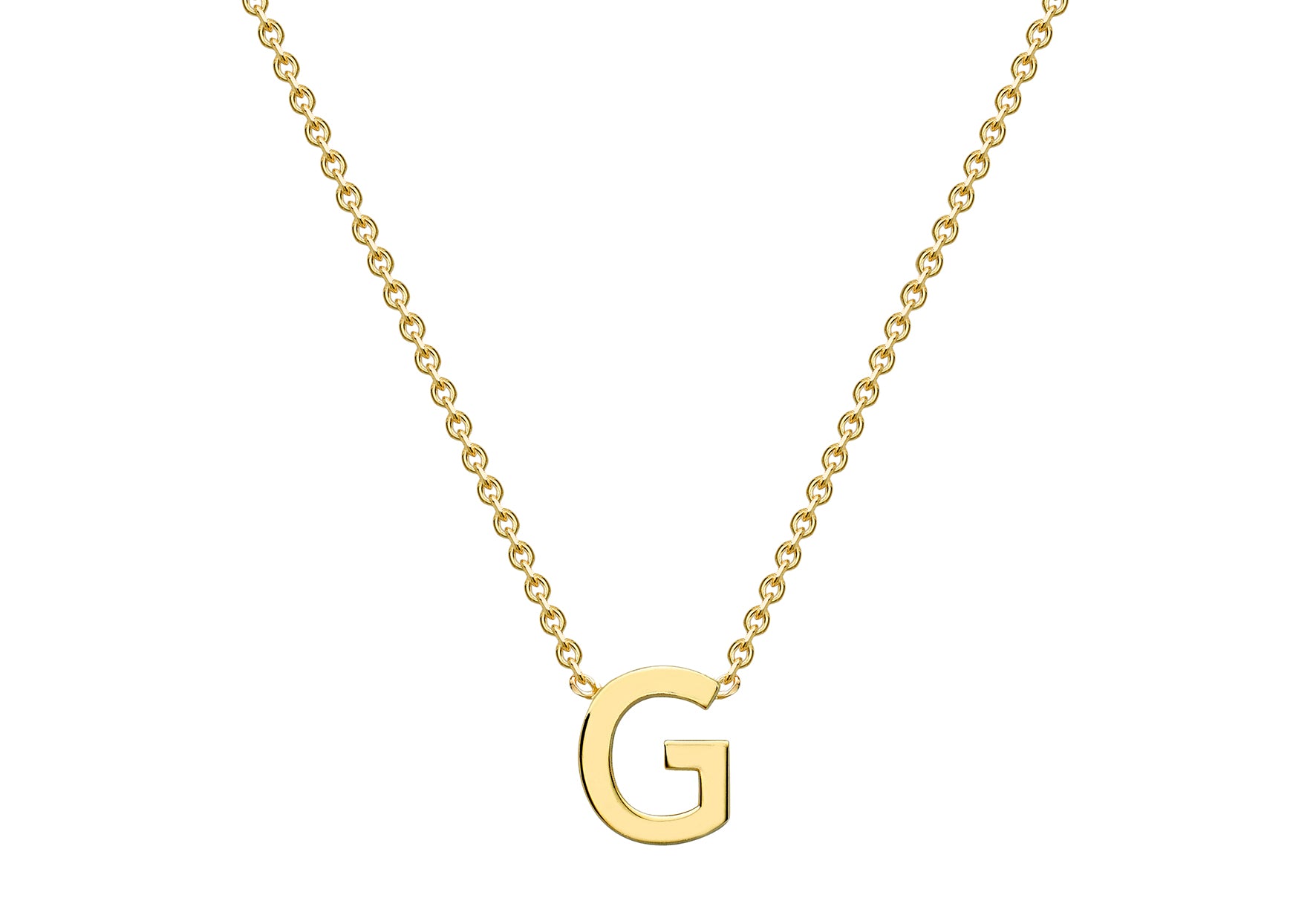 9ct Yellow Gold Initials Adjustable Necklace
