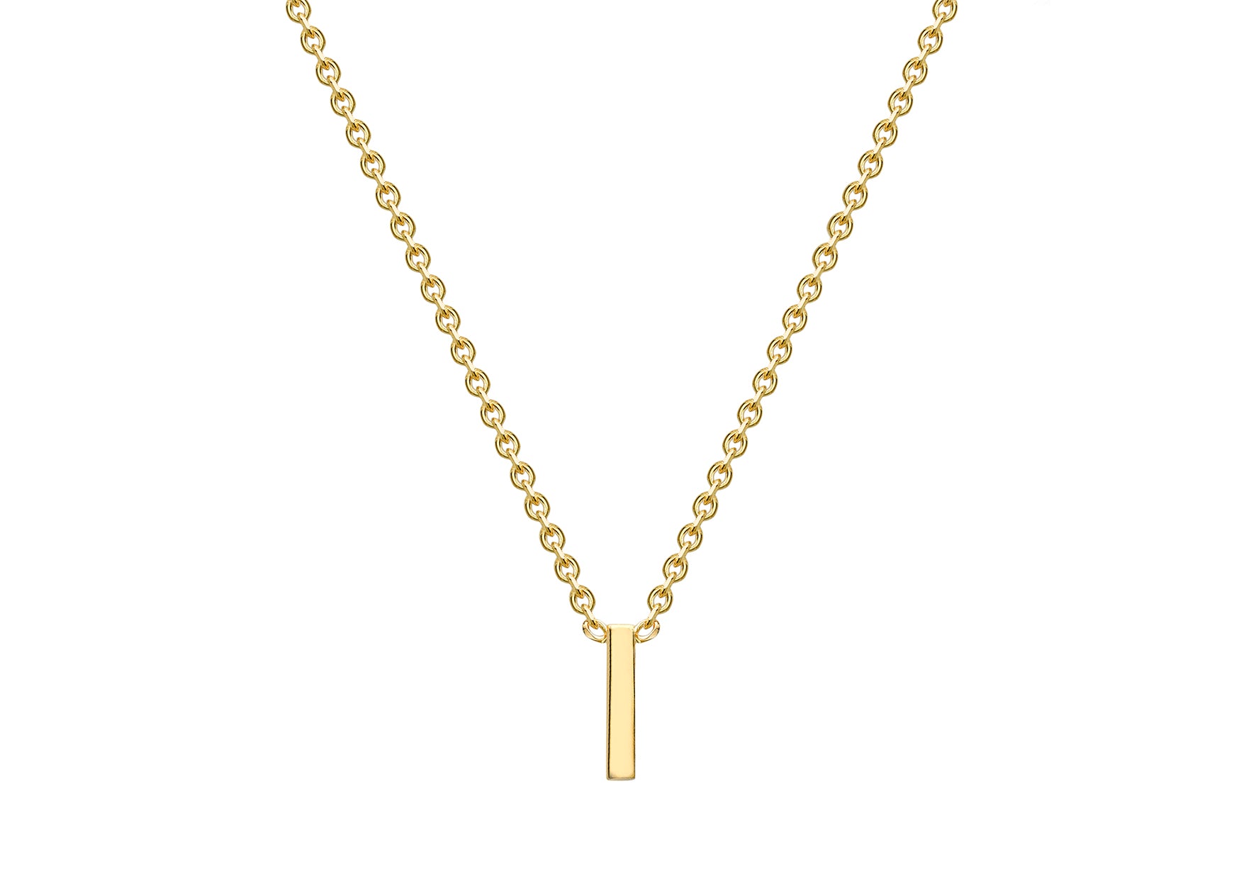 9ct Yellow Gold Initials Adjustable Necklace