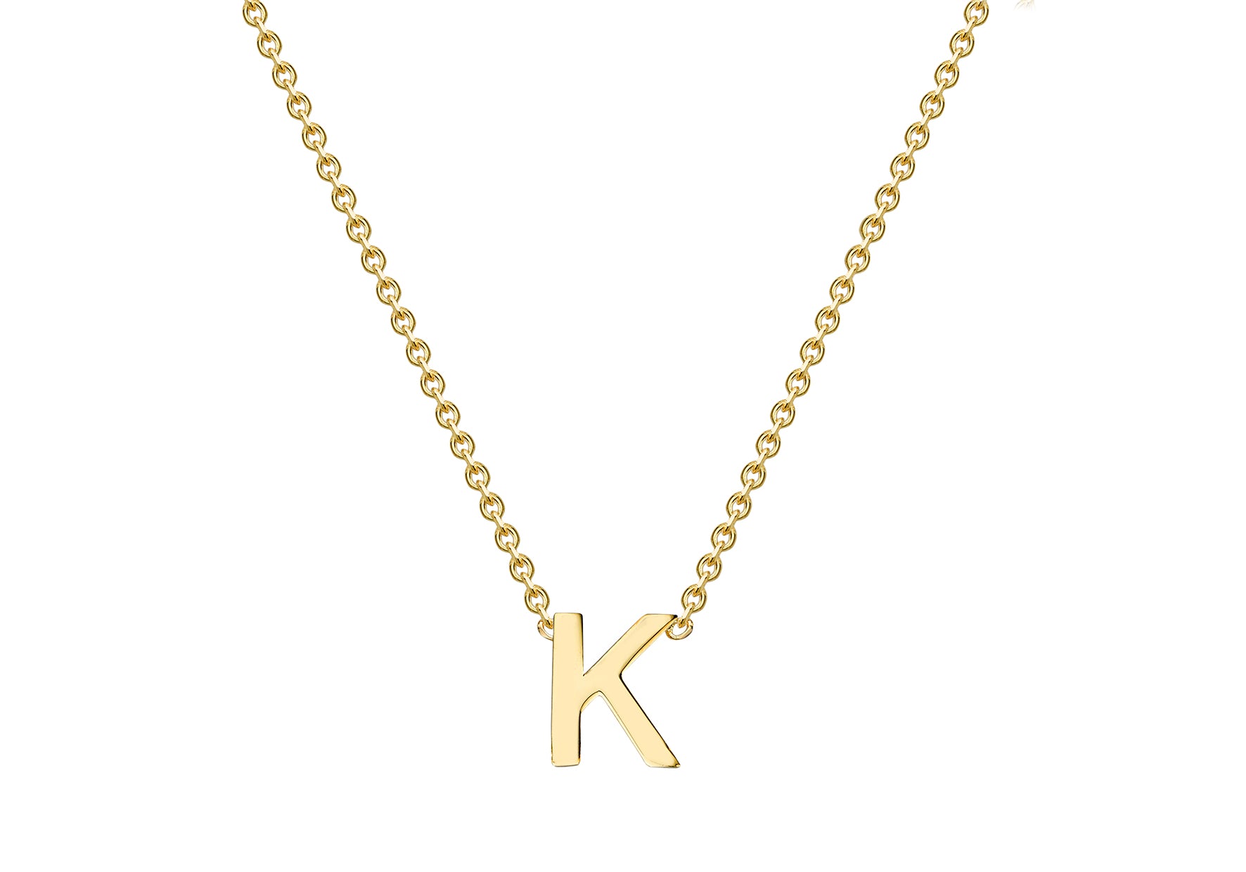 9ct Yellow Gold Initials Adjustable Necklace