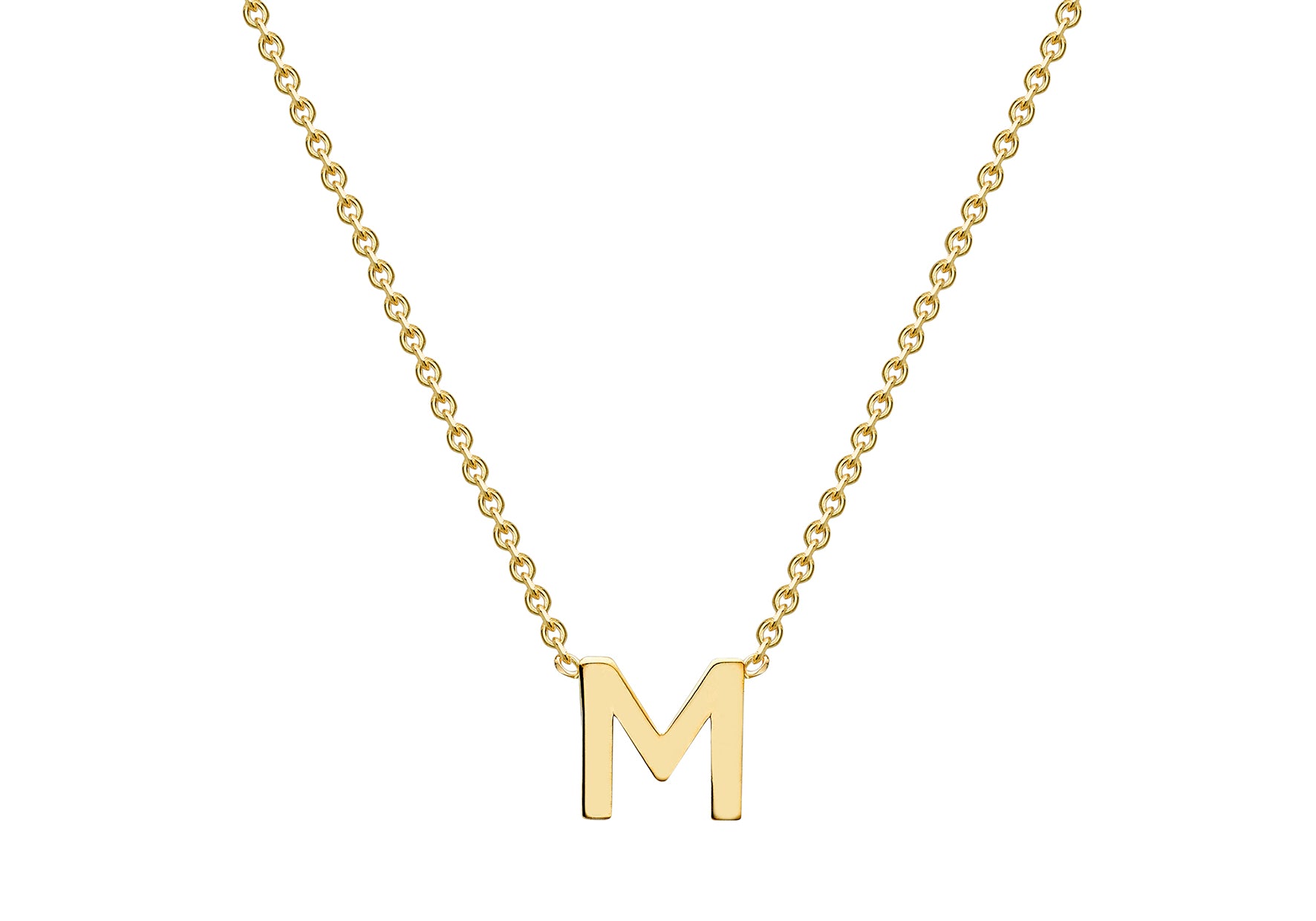 9ct Yellow Gold Initials Adjustable Necklace
