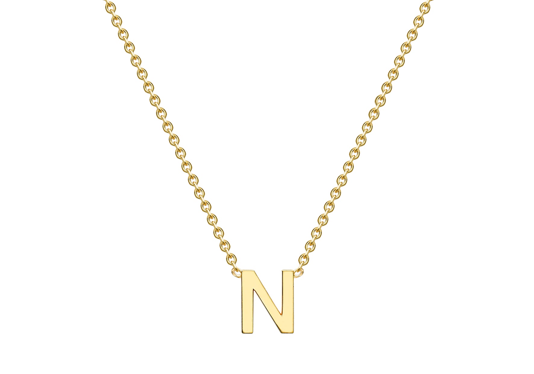 9ct Yellow Gold Initials Adjustable Necklace