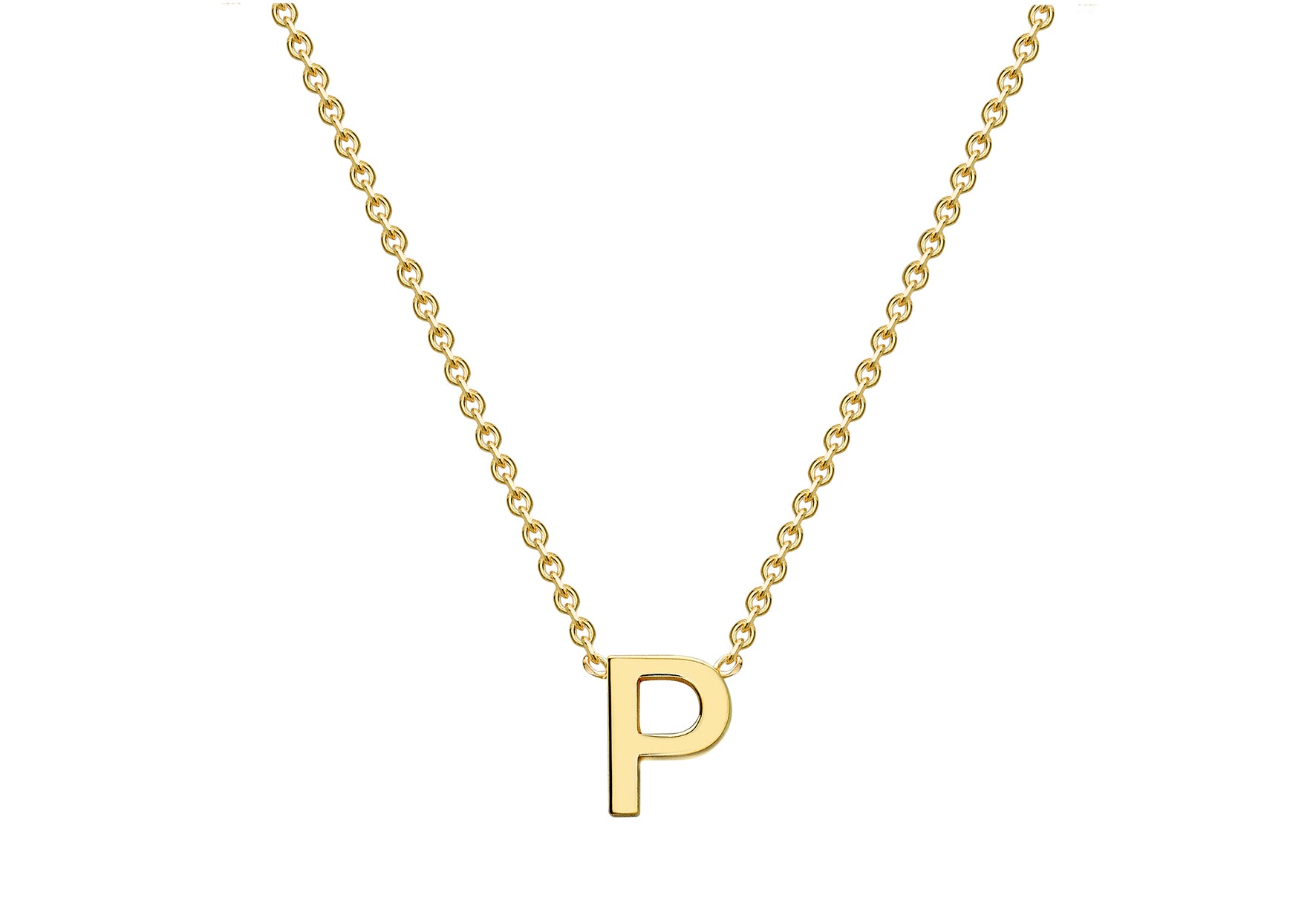 9ct Yellow Gold Initials Adjustable Necklace