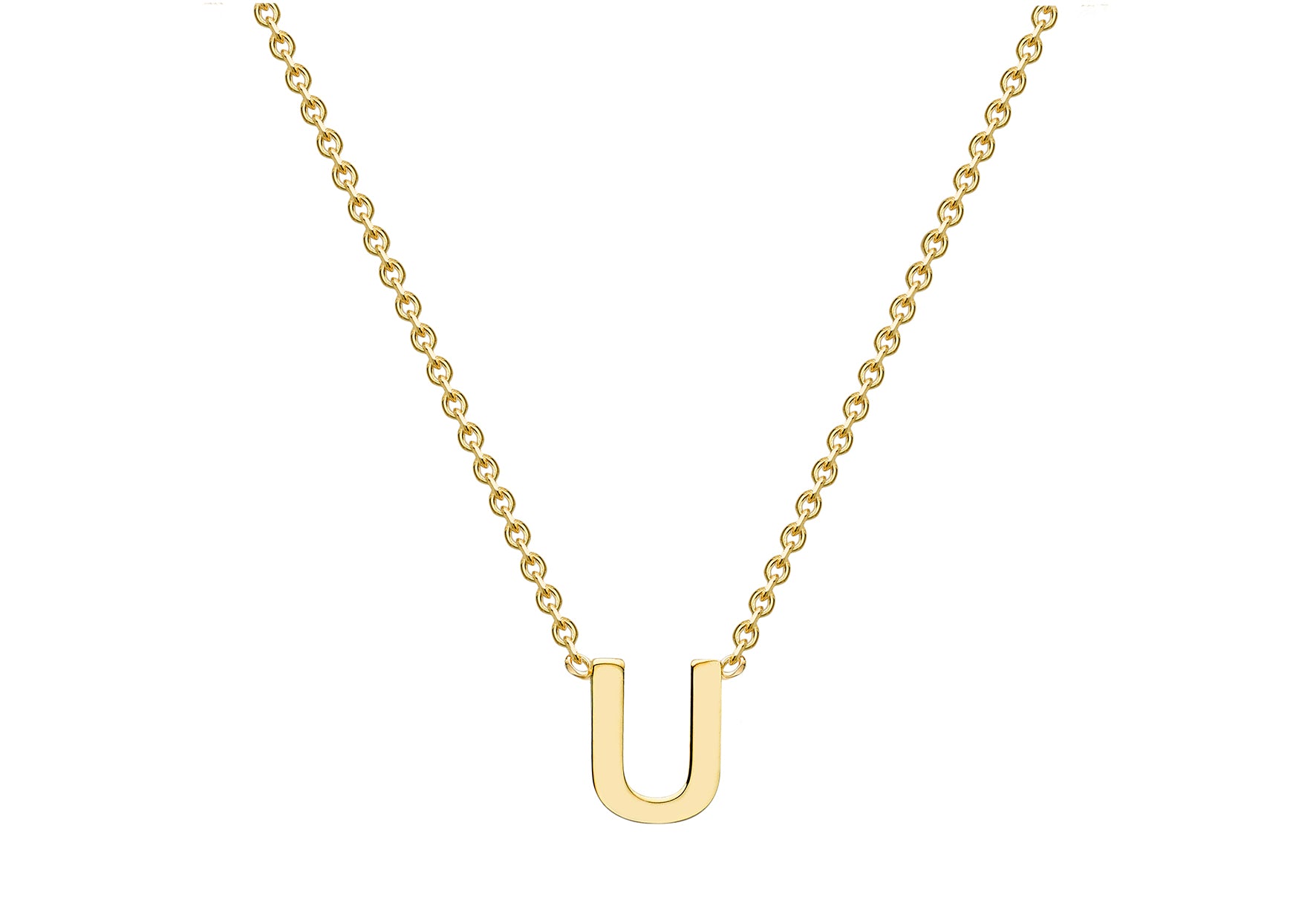 9ct Yellow Gold Initials Adjustable Necklace