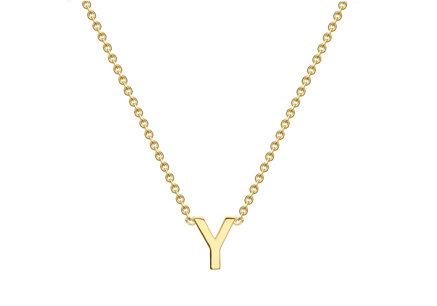 9ct Yellow Gold Initials Adjustable Necklace