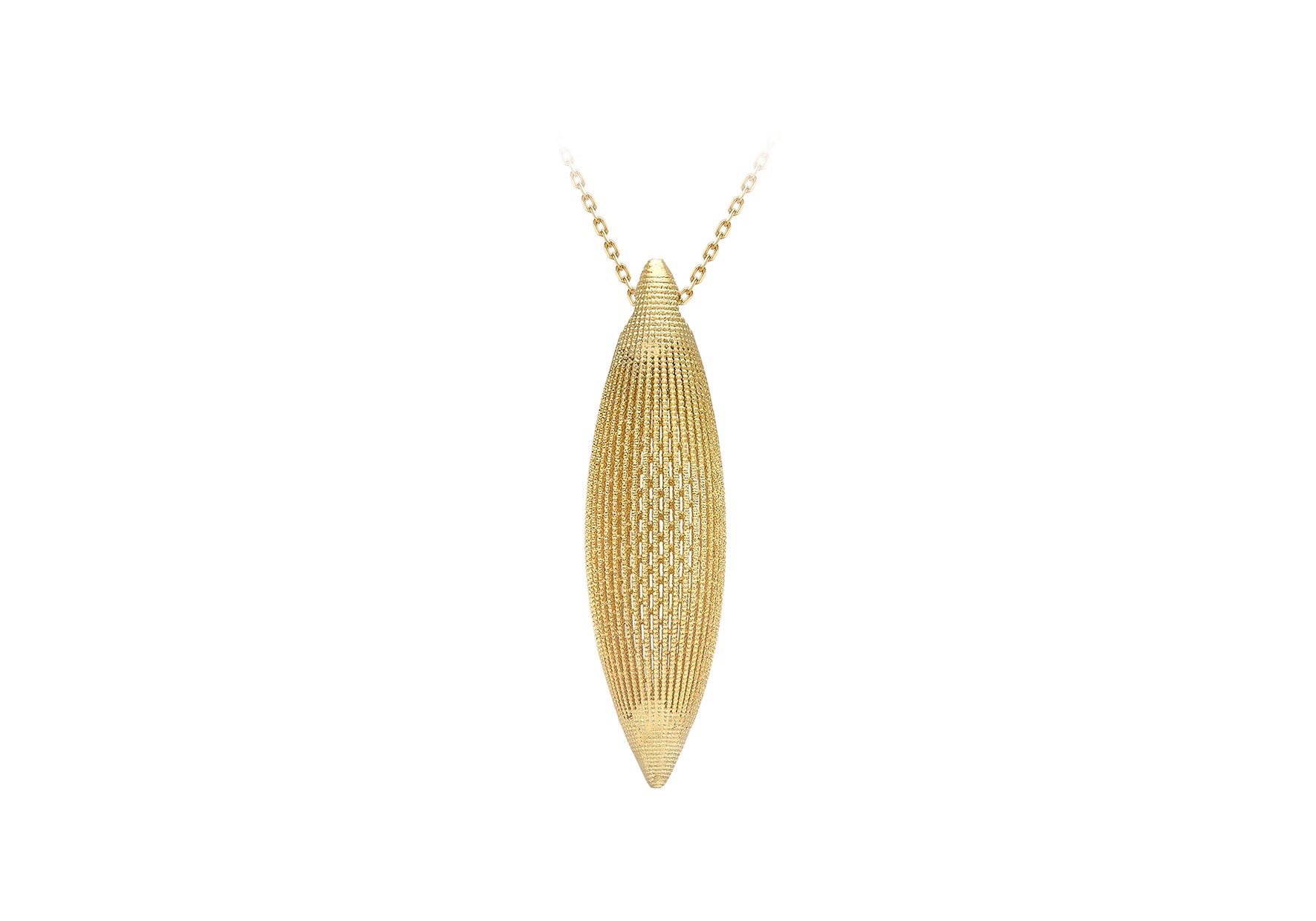 9ct Yellow Gold Lace Style Ellipse Necklace 71m/28"9