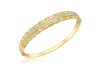 9ct Yellow Gold 0.30t Diamond Satin Bamboo Bangle