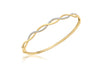9ct Yellow Gold 0.10ct Diamond Twist Bangle