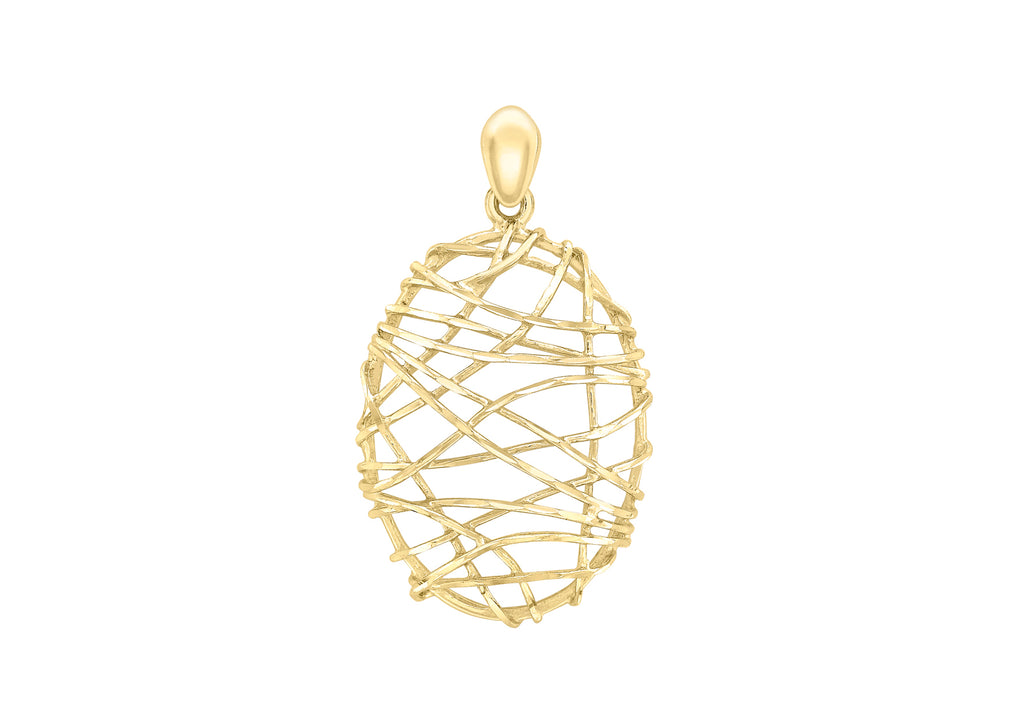 9ct Yellow Candy Cage Pendant