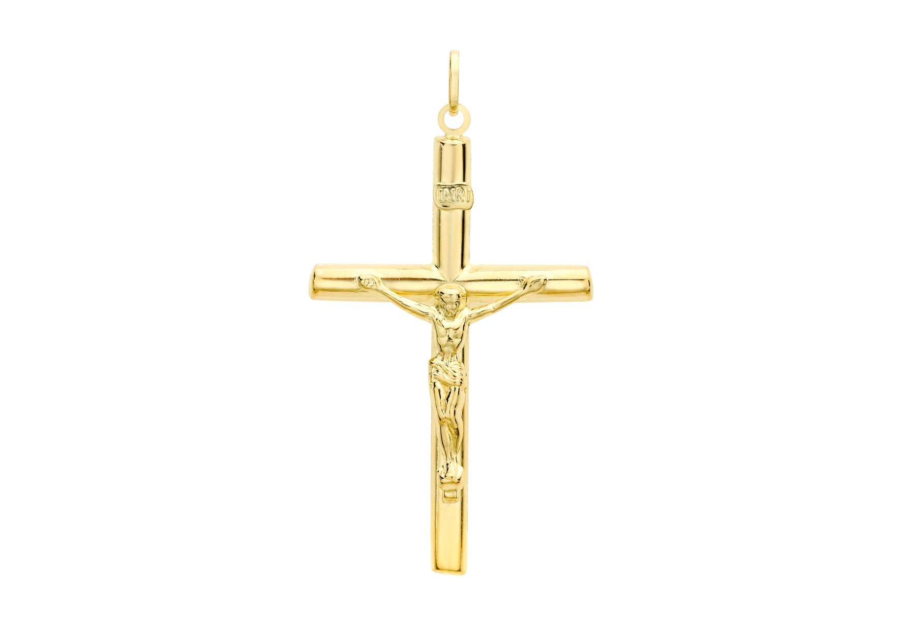 9ct Yellow Gold 29mm x 48mm Crucifix Pendant
