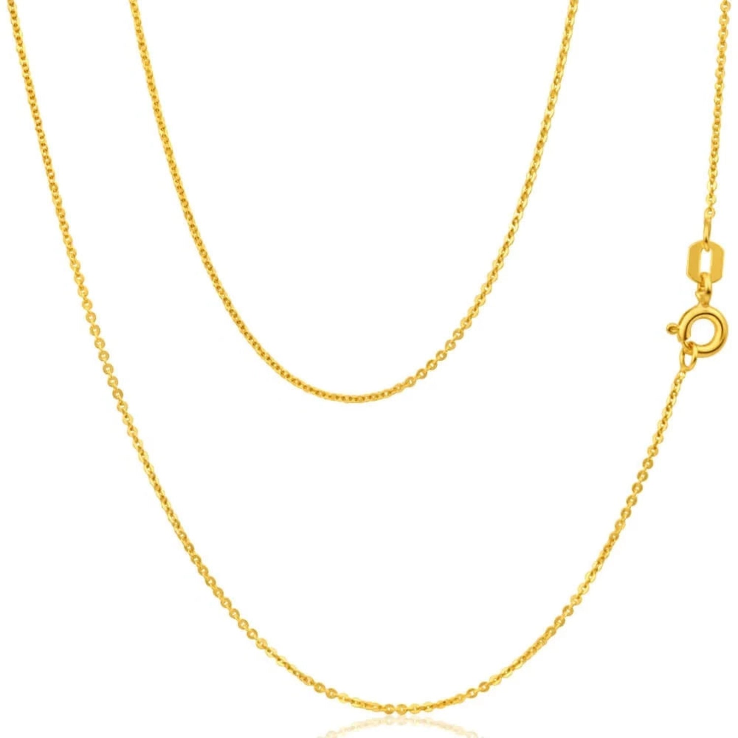 18ct Yellow Gold 40 Slim Trace Chain Necklace