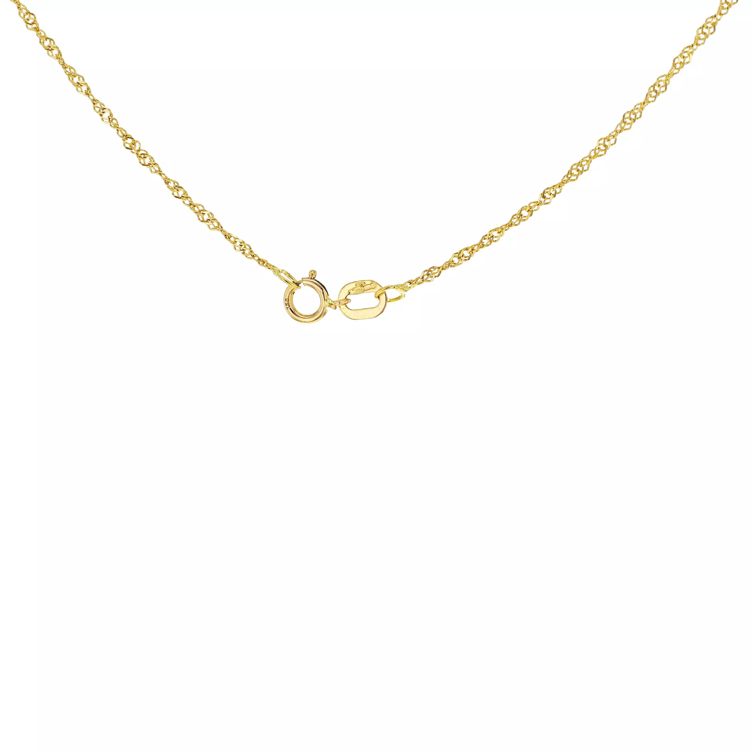 18ct Yellow Gold 20 Twist Slim Curb Chain