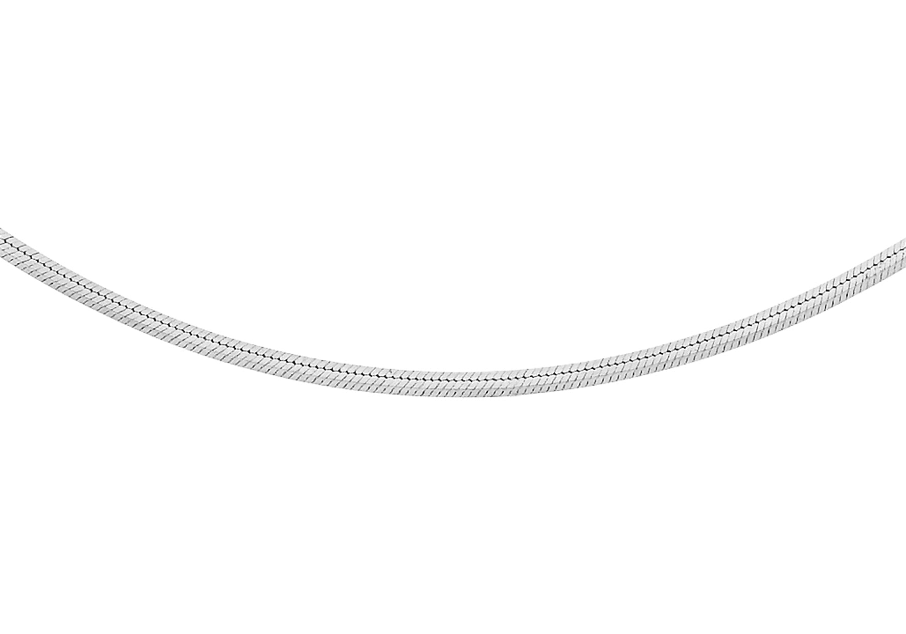 9ct White Gold Square Snake Chain