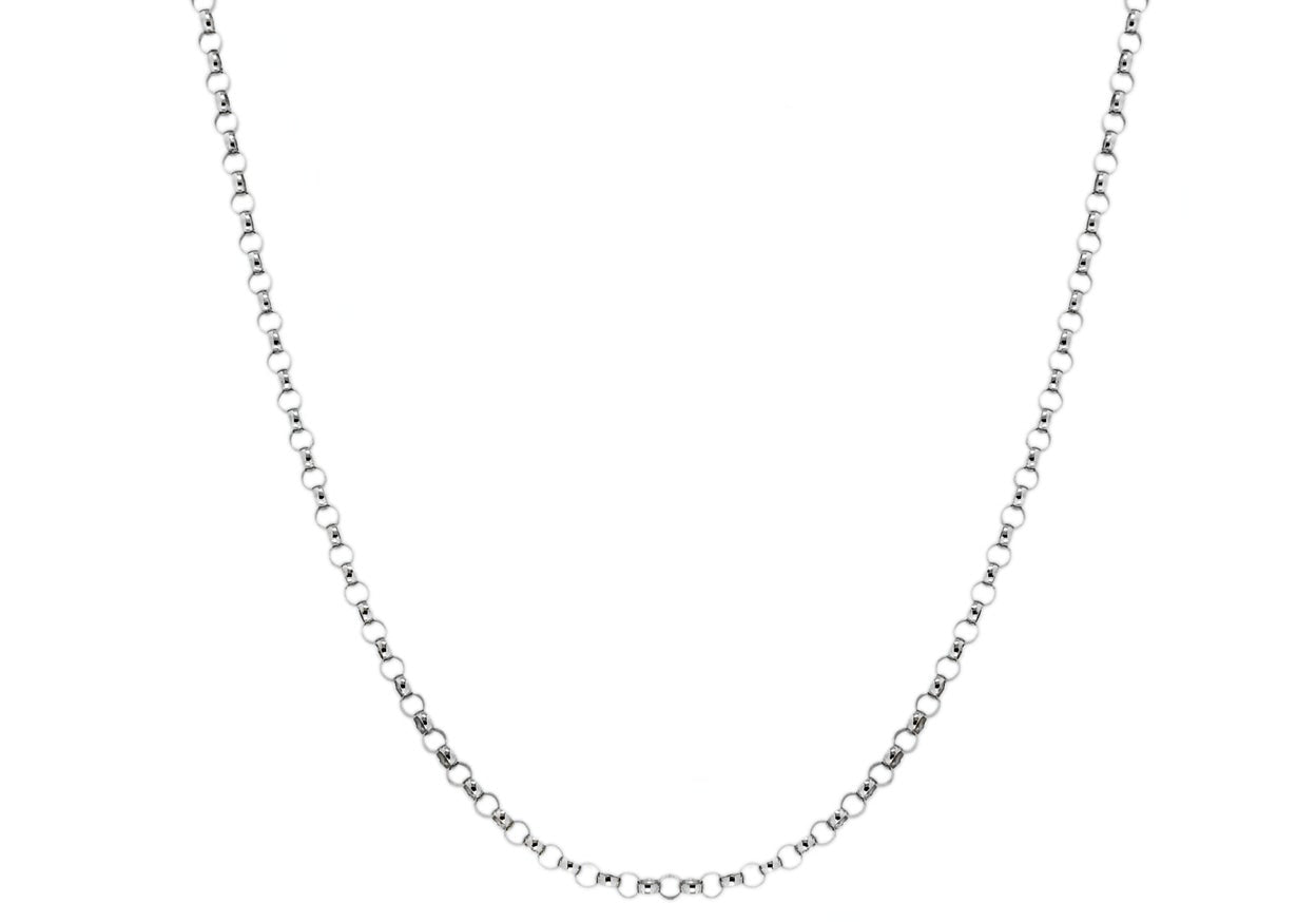 9ct White Gold 65 Round Belcher Chain 41m/16"9