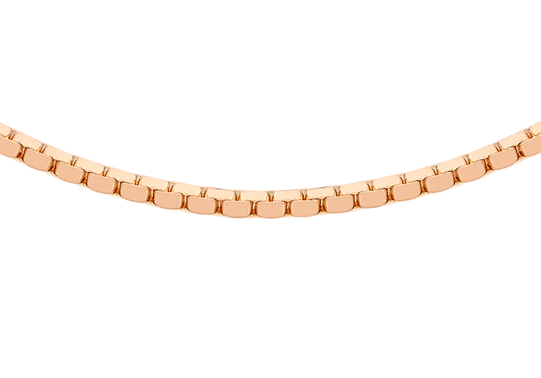 9ct Rose Gold 40 Mirror Box Chain