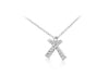 9ct White Gold Diamonds Set 'Initial X' Necklace