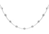 9ct White Gold 1.00t Invisible Set Diamond Bar Necklet 46m/18"9