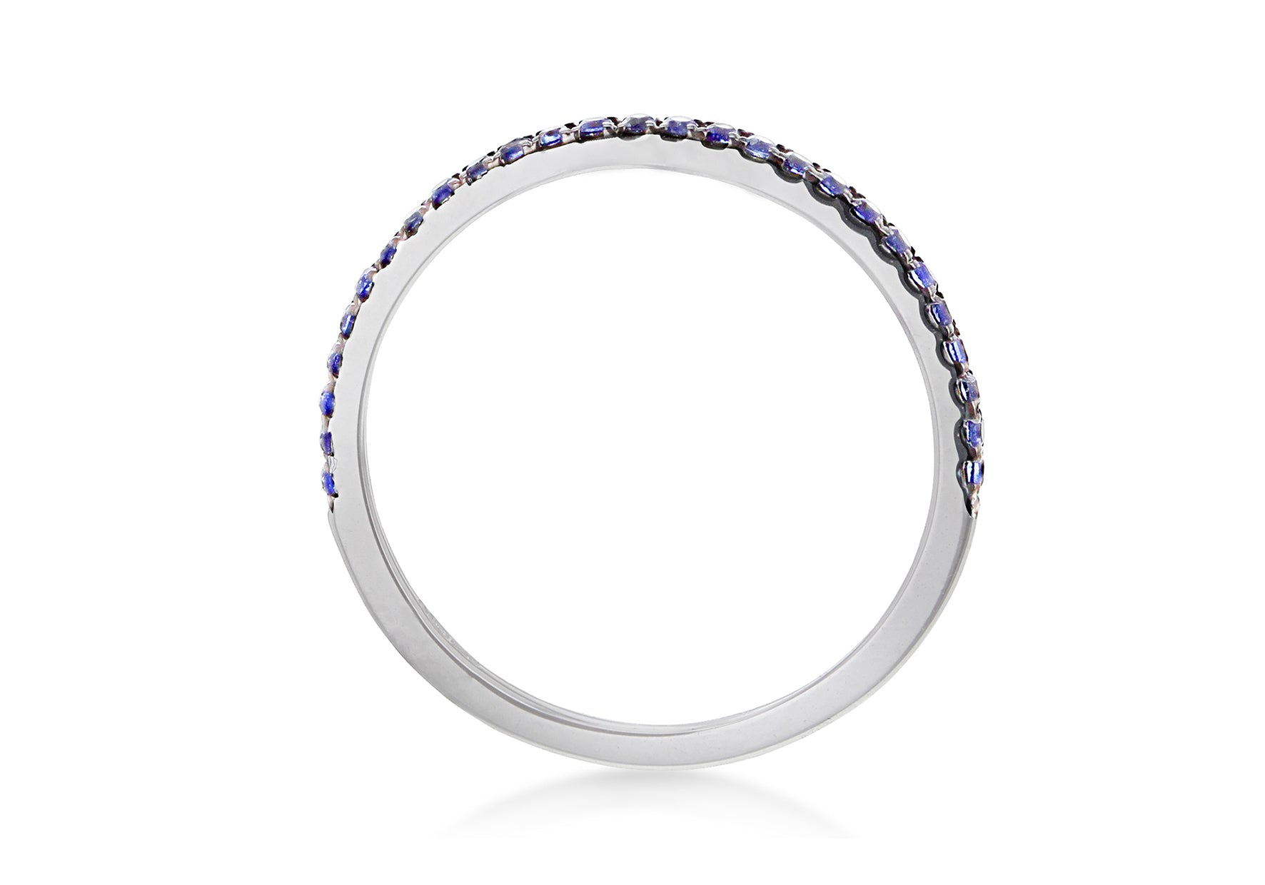 9ct White Gold Sapphire Half Eternity Ring