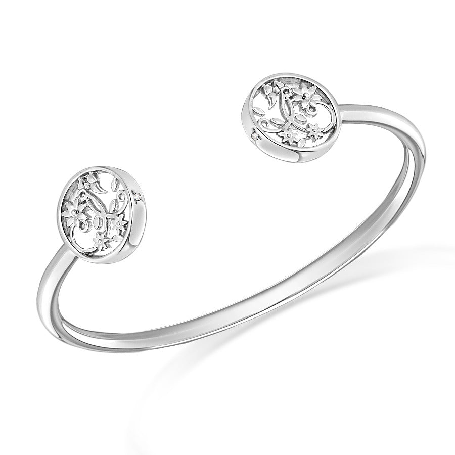Rhodium Diamond Aeny hantilly Bangle